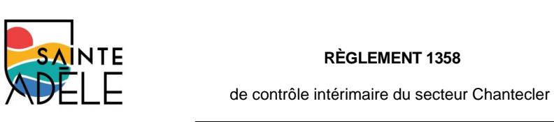 de contrôle intérimaire du secteur Chantecler RÈGLEMENT 1358